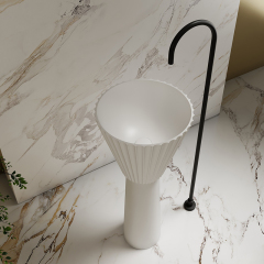 Wholesale Price Solid Surface Freestanding Wash Basin MR-Z1202