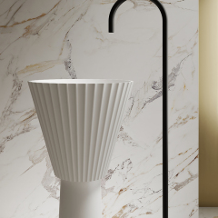 Wholesale Price Solid Surface Freestanding Wash Basin MR-Z1202