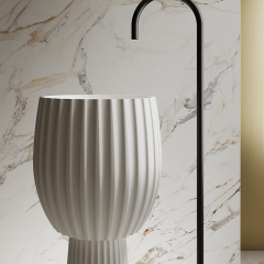 Wholesale Price Solid Surface Freestanding Wash Basin MR-Z1503