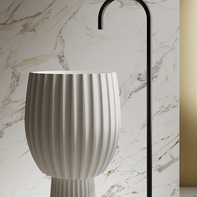 Wholesale Price Solid Surface Freestanding Wash Basin MR-Z1503