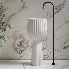 Wholesale Price Solid Surface Freestanding Wash Basin MR-Z1503