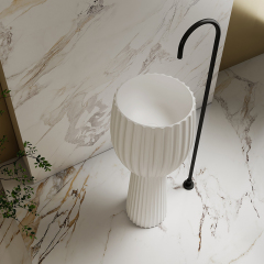 Wholesale Price Solid Surface Freestanding Wash Basin MR-Z1503