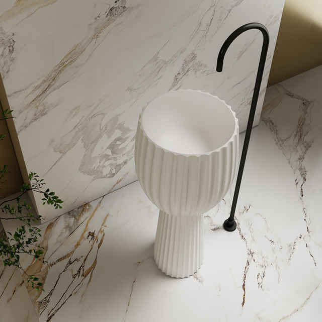 Wholesale Price Solid Surface Freestanding Wash Basin MR-Z1503