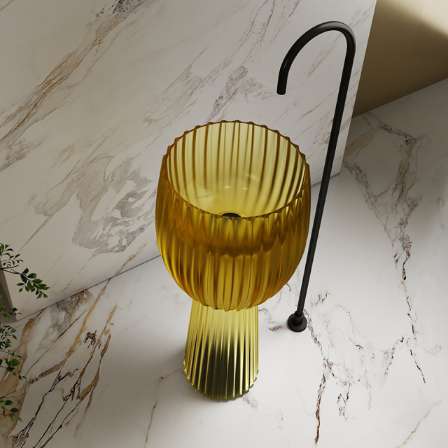 Factory Supply Quality Assurance Freestanding Transparent Wash Basin MR-TZ1503