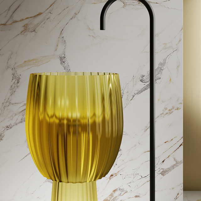 Factory Supply Quality Assurance Freestanding Transparent Wash Basin MR-TZ1503