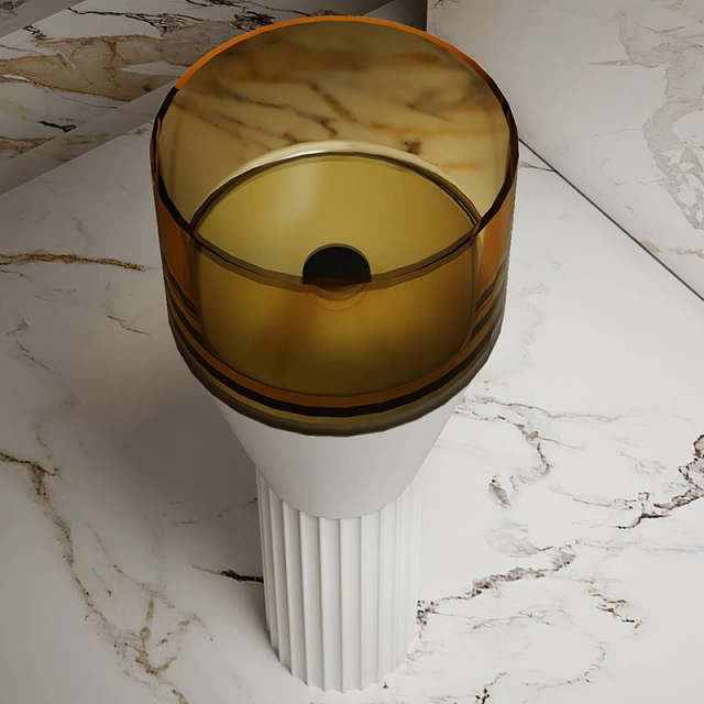 Wholesale High End Quality Solid Surface Freestanding Wash Basin MR-TZ1301