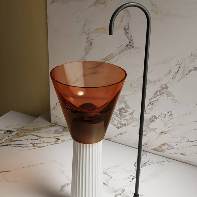 Wholesale High End Quality Solid Surface Freestanding Wash Basin MR-TZ1302