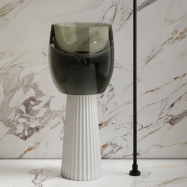 Wholesale High End Quality Solid Surface Freestanding Wash Basin MR-TZ1303