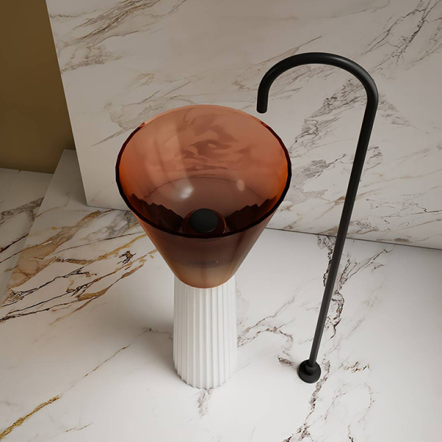 Wholesale High End Quality Solid Surface Freestanding Wash Basin MR-TZ1302