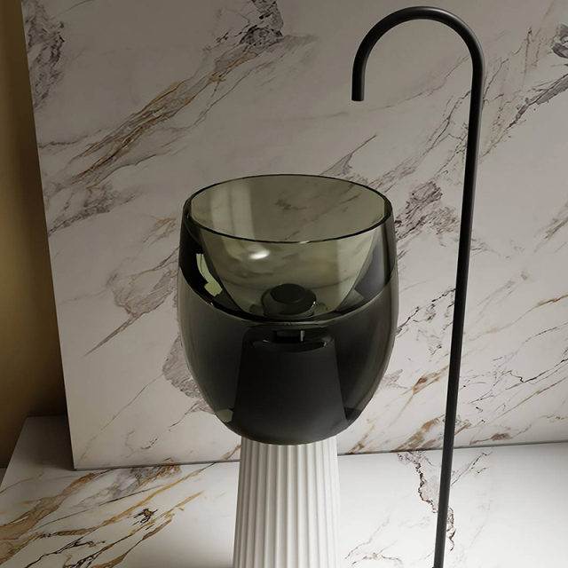 Wholesale High End Quality Solid Surface Freestanding Wash Basin MR-TZ1303