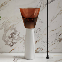 Wholesale High End Quality Solid Surface Freestanding Wash Basin MR-TZ1302