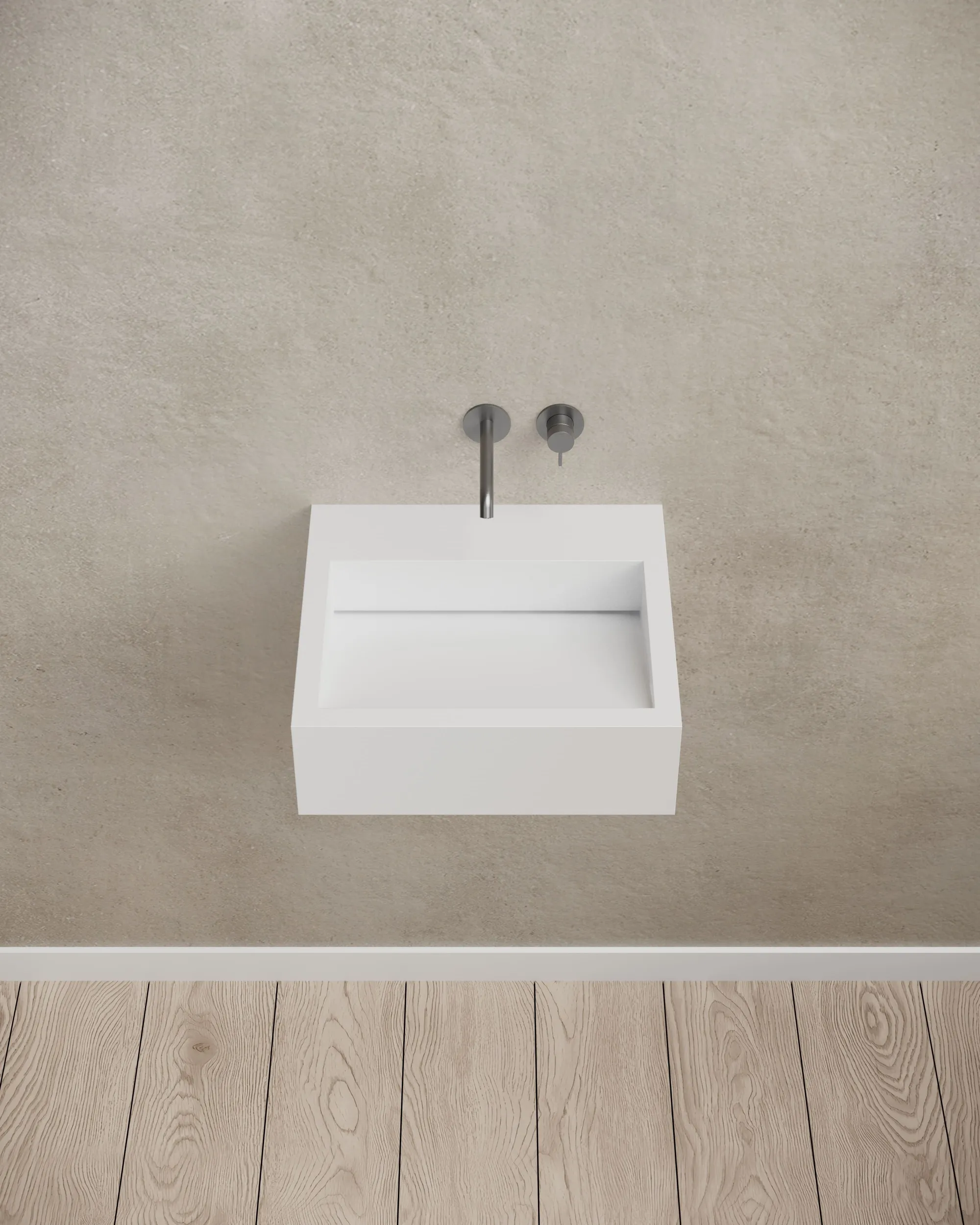 T&W factory technicians inspecting and polishing solid surface wash basins