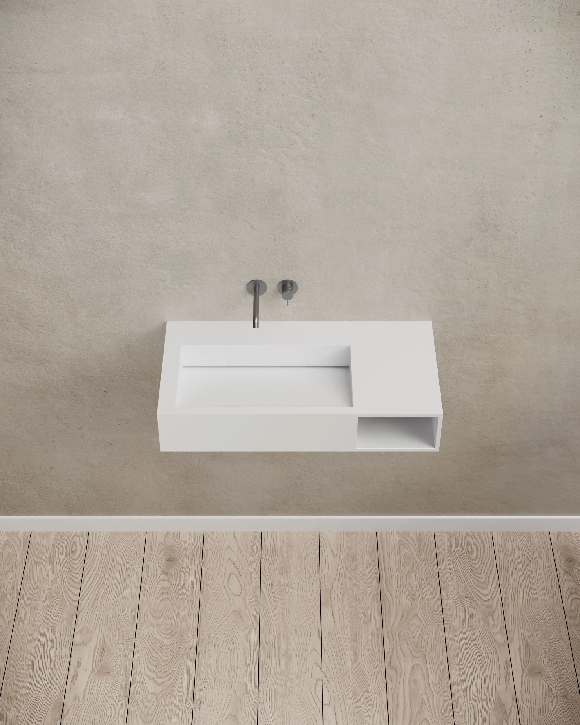 Hand-polishing process for T&W solid surface wash basins