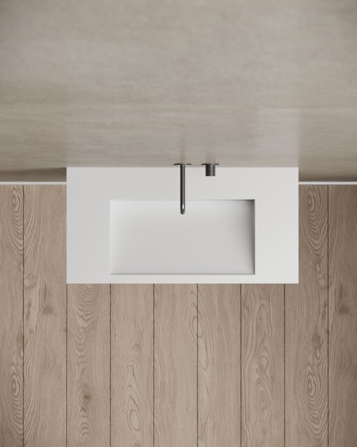 &W 31.5-Inch Wall-Mount Artificial Stone Wash Basin TW-G273