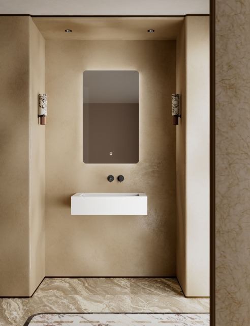 T&W 24-Inch Wall-Mount Artificial Stone Wash Basin