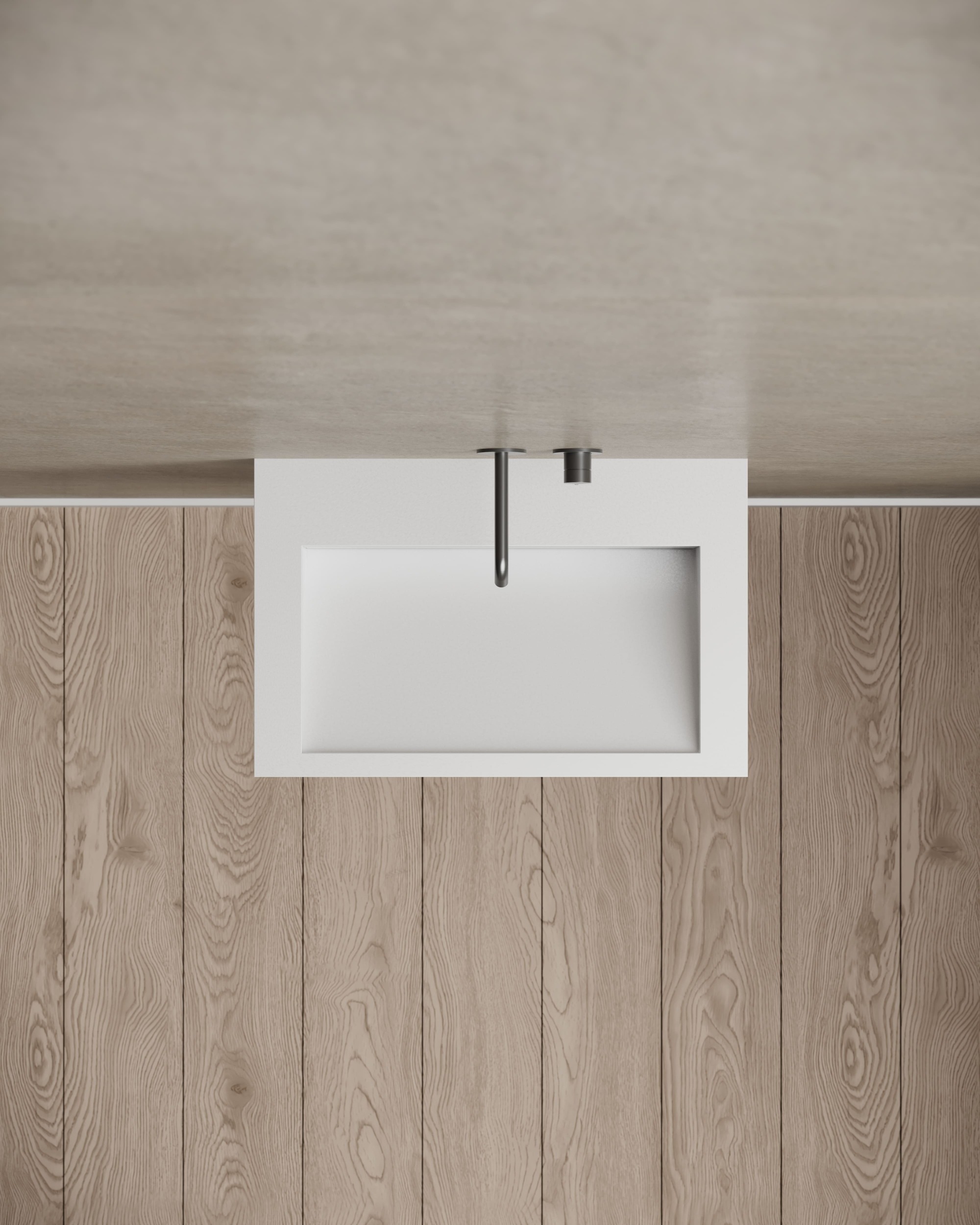 T&W 24-Inch Wall-Mount Artificial Stone Wash Basin