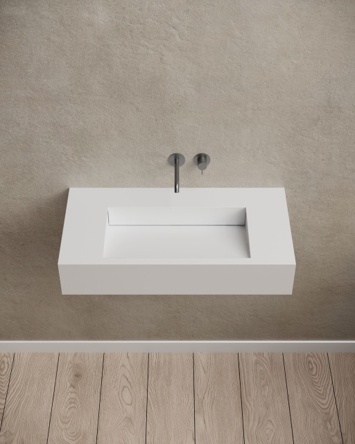 &W 31.5-Inch Wall-Mount Artificial Stone Wash Basin TW-G273