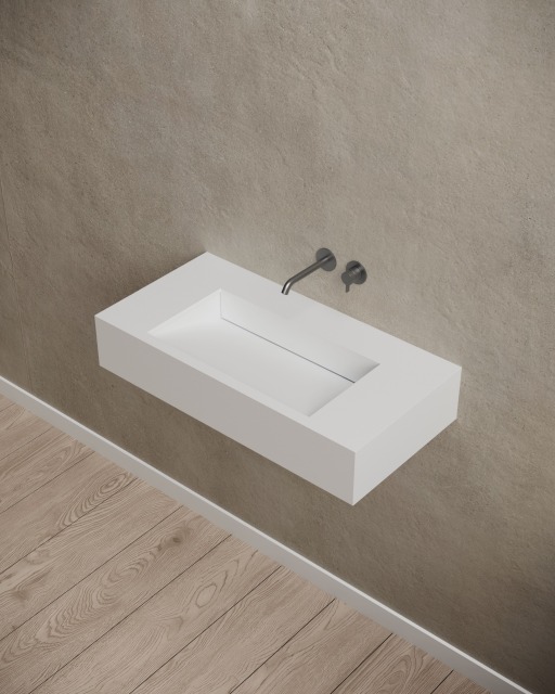 &W 31.5-Inch Wall-Mount Artificial Stone Wash Basin TW-G273