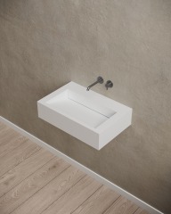 T&W 24-Inch Wall-Mount Artificial Stone Wash Basin