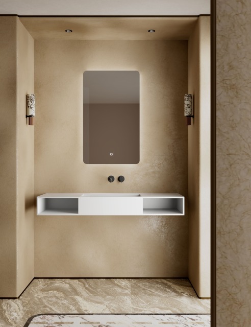 T&W 47.5-Inch Wall-Mount Solid Surface Wash Basin – TW-G285