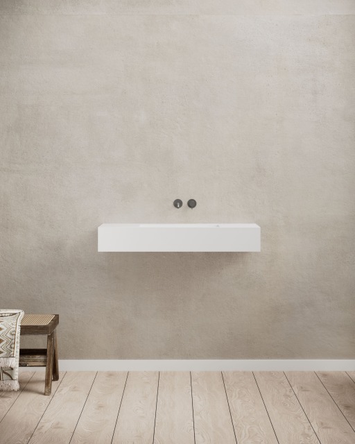 T&W 39.5-Inch Wall-Mount Artificial Stone Wash Basin TW-G275