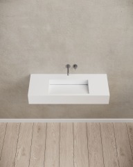 T&W 39.5-Inch Wall-Mount Artificial Stone Wash Basin TW-G275