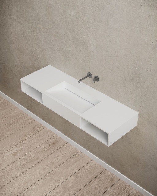 T&W 47.5-Inch Wall-Mount Solid Surface Wash Basin – TW-G285