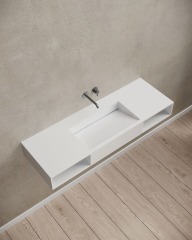 T&W 47.5-Inch Wall-Mount Solid Surface Wash Basin – TW-G285