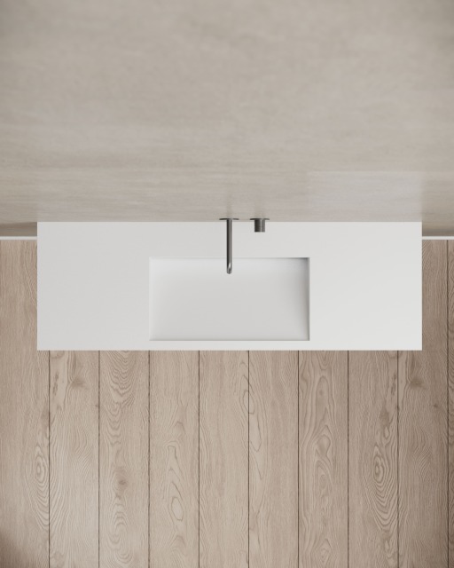 T&W 47.5-Inch Wall-Mount Solid Surface Wash Basin – TW-G285