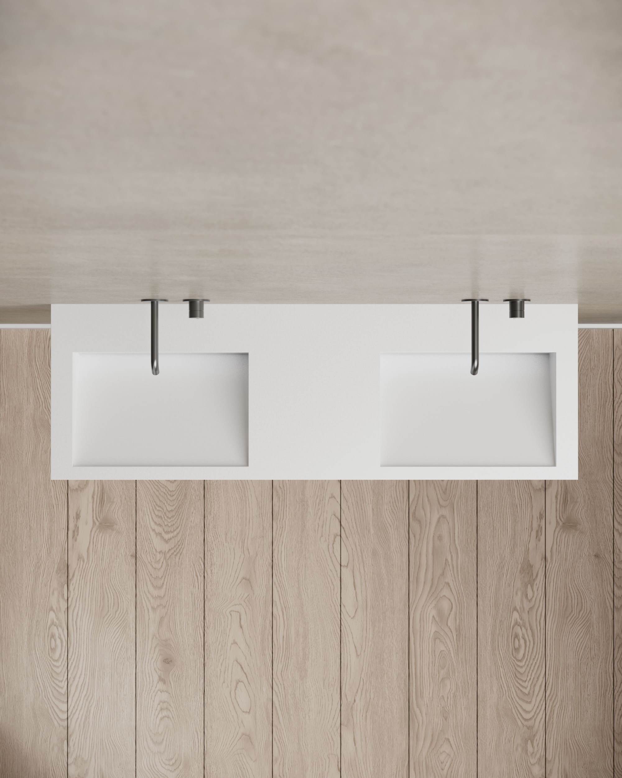 T&W 47.5-Inch Wall-Mount Solid Surface Wash Basin – TW-G286