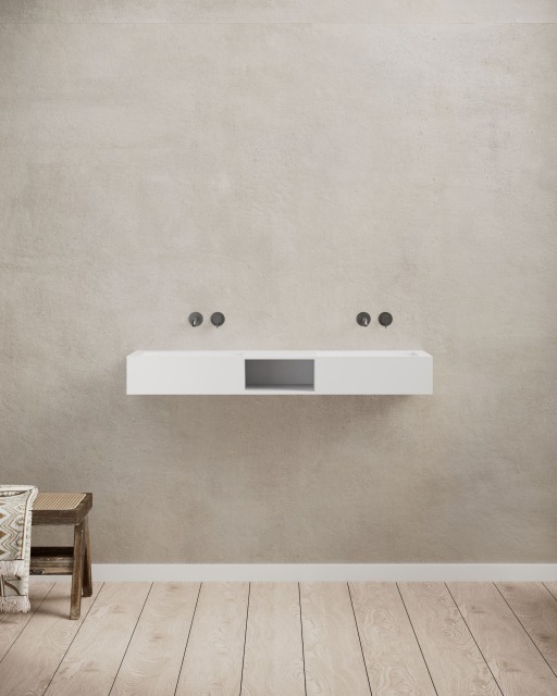 T&W 47.5-Inch Wall-Mount Solid Surface Wash Basin – TW-G286