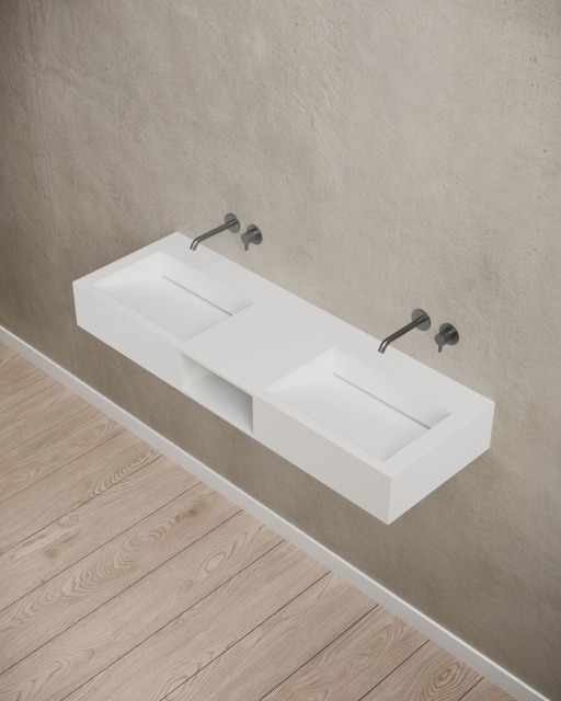 T&W 47.5-Inch Wall-Mount Solid Surface Wash Basin – TW-G286