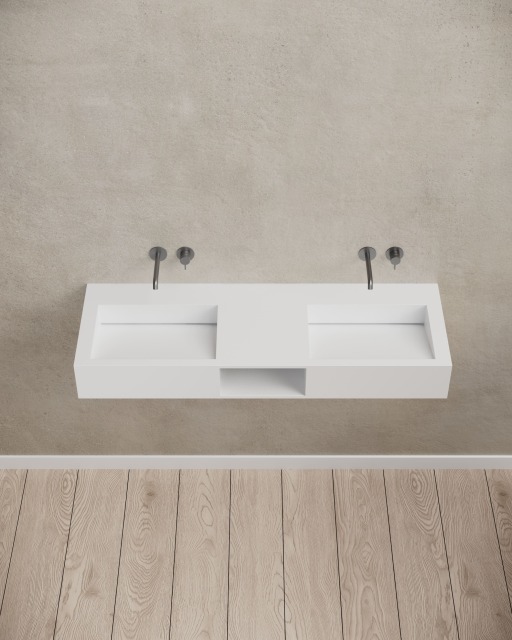 T&W 47.5-Inch Wall-Mount Solid Surface Wash Basin – TW-G286