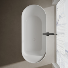 Popular Wholesale Designer Oval Fluted Freestanding Solid Surface Bathtub TW-8121