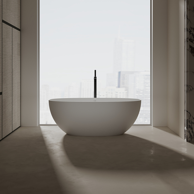 Popular Wholesale Designer Oval Freestanding Solid Surface Bathtub XA-8507
