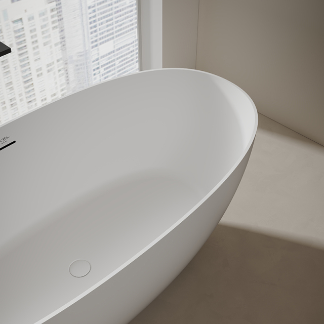 Popular Wholesale Designer Oval Freestanding Solid Surface Bathtub XA-8507