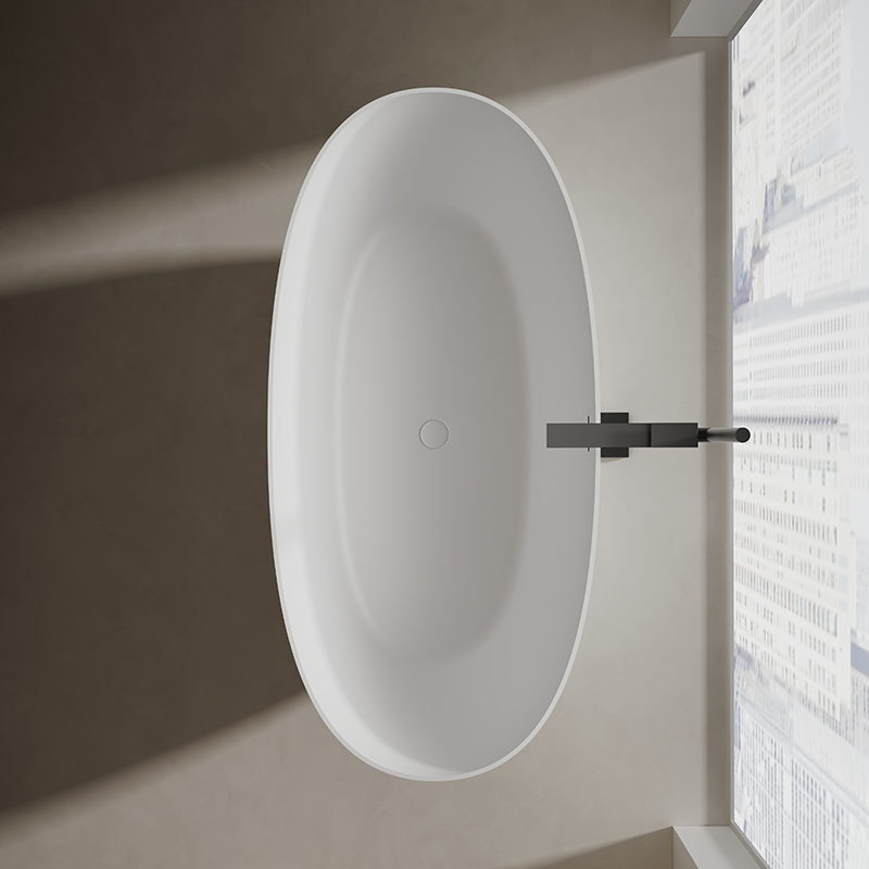 Popular Wholesale Designer Oval Freestanding Solid Surface Bathtub XA-8507