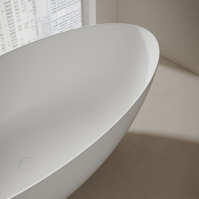 Factory Supply Quality Assurance Corner Freestanding Solid Surface Bathtub TW-8003