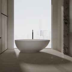 Factory Supply Quality Assurance Corner Freestanding Solid Surface Bathtub TW-8003