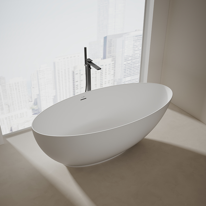 Factory Supply Quality Assurance Corner Freestanding Solid Surface Bathtub TW-8003
