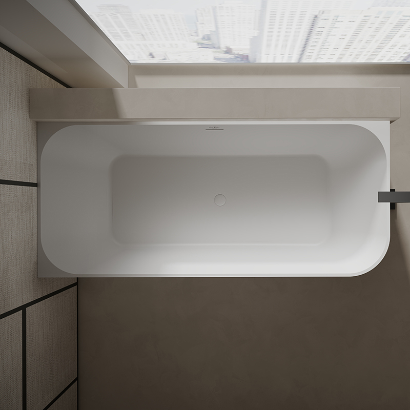Factory Supply Quality Assurance Corner Freestanding Solid Surface Bathtub TW-8611L