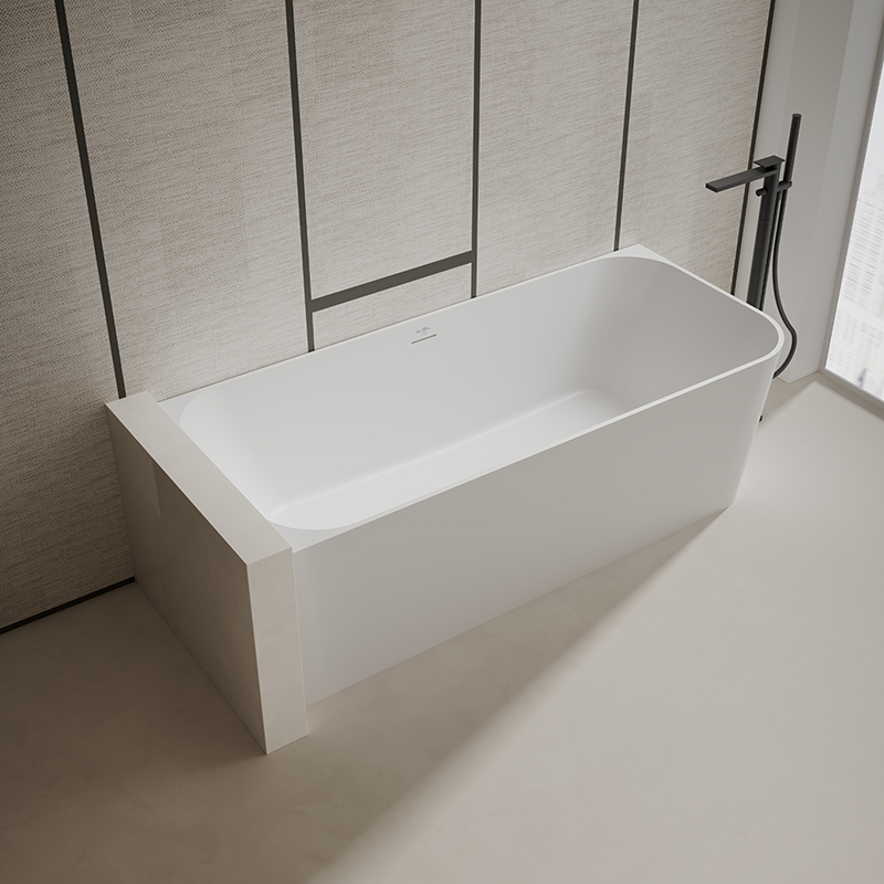 Factory Supply Quality Assurance Corner Freestanding Solid Surface Bathtub TW-8611L