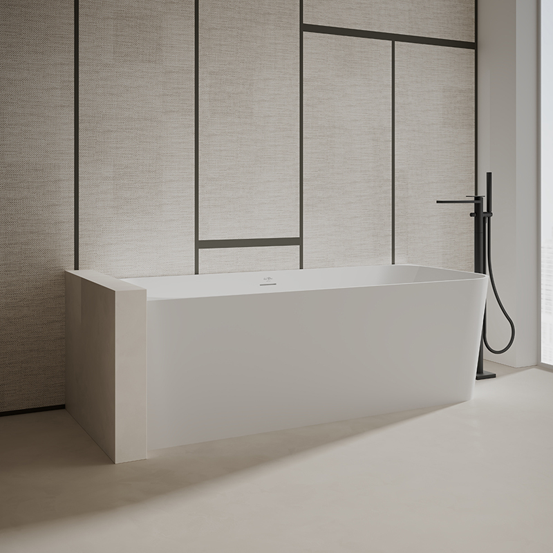 Factory Supply Quality Assurance Corner Freestanding Solid Surface Bathtub TW-8611L