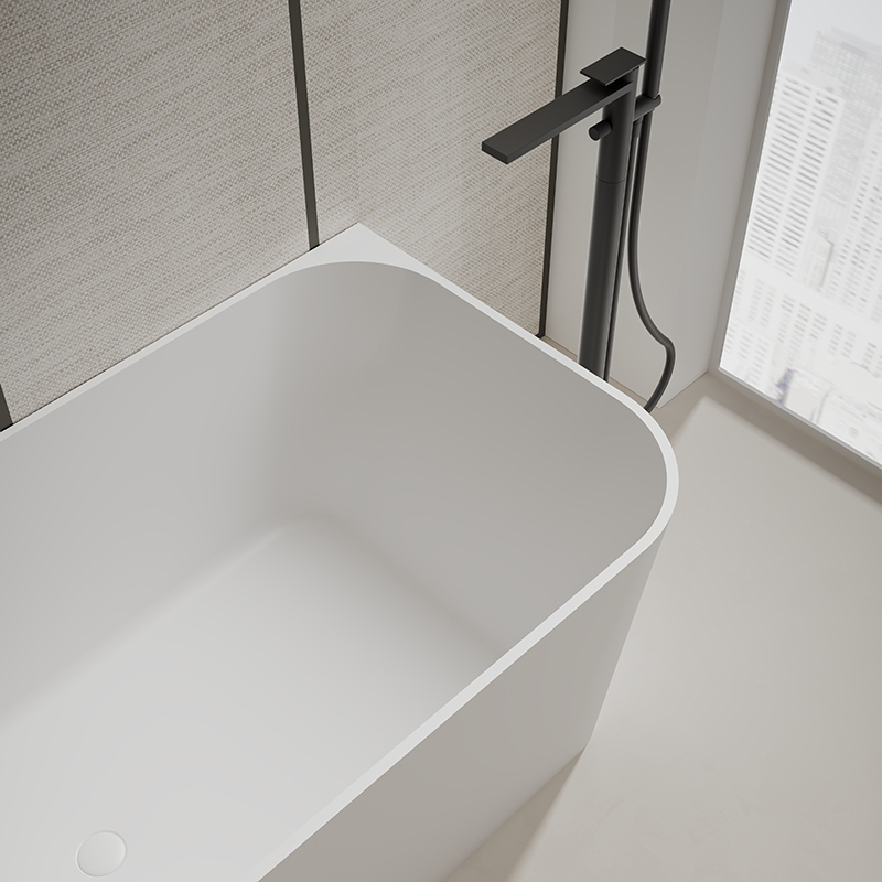 Factory Supply Quality Assurance Corner Freestanding Solid Surface Bathtub TW-8611L