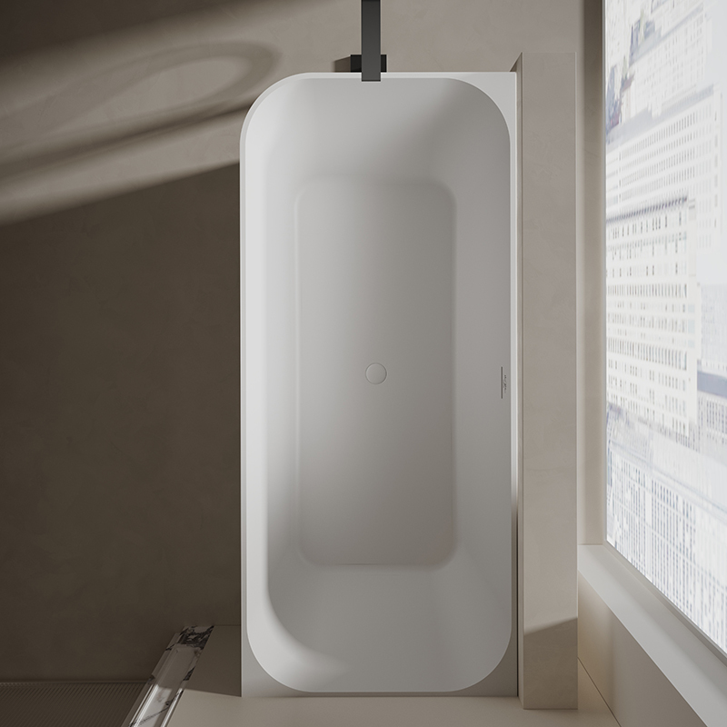 Factory Supply Quality Assurance Corner Freestanding Solid Surface Bathtub TW-8611R