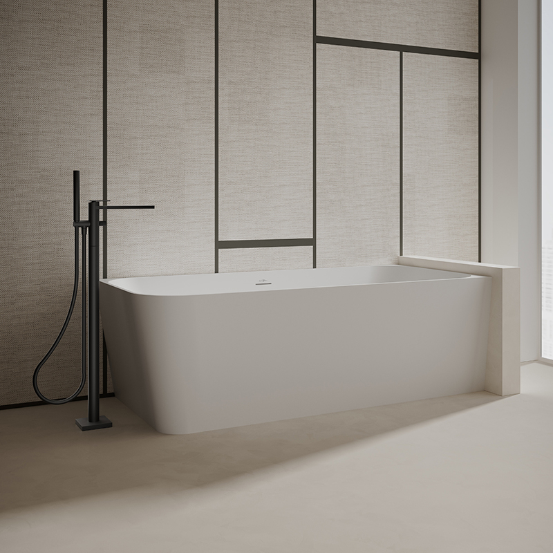 Factory Supply Quality Assurance Corner Freestanding Solid Surface Bathtub TW-8611R