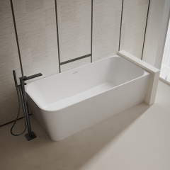 Factory Supply Quality Assurance Corner Freestanding Solid Surface Bathtub TW-8611R