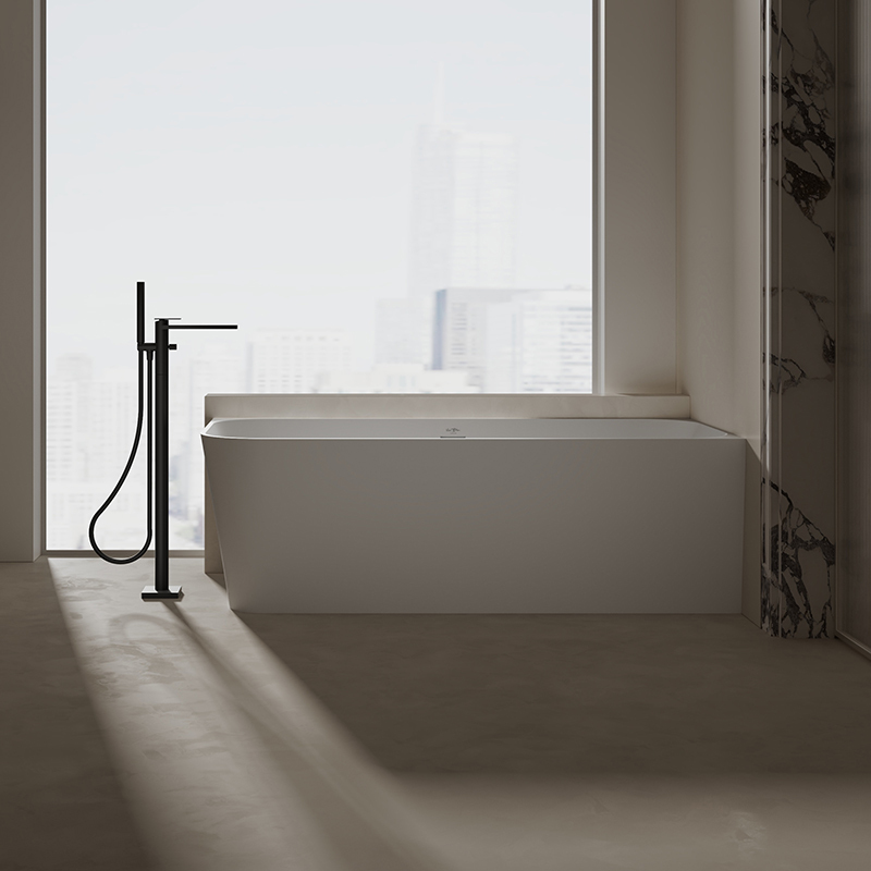 Factory Supply Quality Assurance Corner Freestanding Solid Surface Bathtub TW-8611R