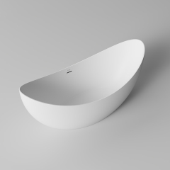 China Wholesale Factory Moon Shape Freestanding Artificial Stone Bathtub TW-8618