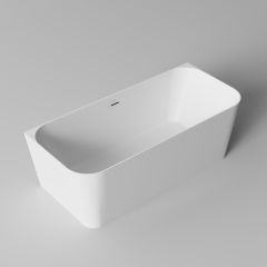Factory Wholesale Back To Wall Freestanding Artificial Stone Bathtub TW-8622